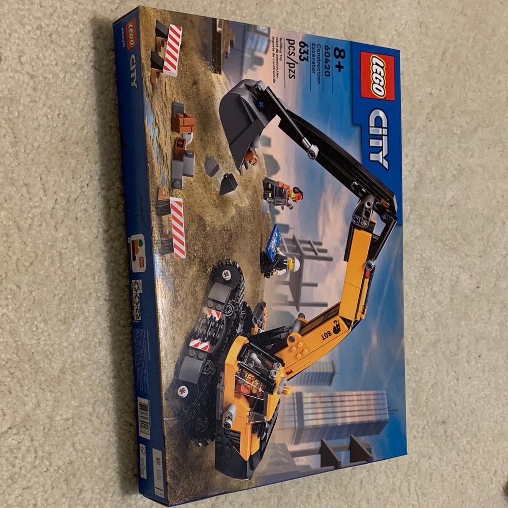 LEGO City Yellow Construction Excavator 60420 Toy Building Kit 633 pcs